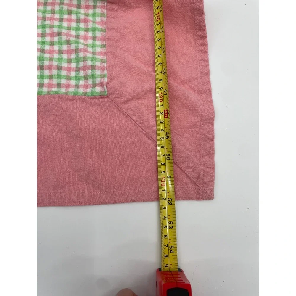 Pomegranate Inc.‎ Tablecloth Napkin Set Pink Green Cotton Gingham Cottagecore